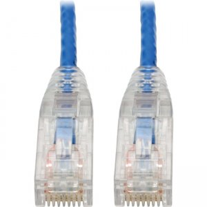 Tripp Lite N201-S8N-BL Cat6 UTP Patch Cable (RJ45) - M/M, Gigabit, Snagless, Molded, Slim, Blue, 8 in