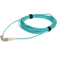 AddOn ADD-LC-LC-5M5OM4P 5m LC (Male) to LC (Male) Straight Aqua OM4 Duplex Plenum Fiber Patch Cable