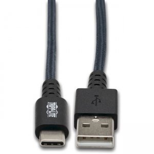 Tripp Lite U038-003-GY-MAX Heavy-DutyUSB-A to USB-C Cable (M/M), Gray, 3 ft. (0.9