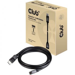 Club 3D CAC-1022 DisplayPort 1.4 HBR3 Extension Cable 8K60Hz M/F 2m/6.56ft