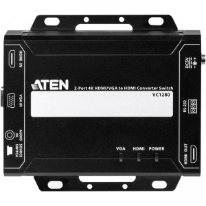 Aten VC1280 2-Port 4K HDMI/VGA to HDMI Converter Switch