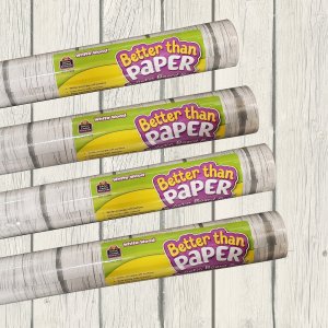 Teacher Created Resources 6331 White Wood Paper Board Roll TCR6331