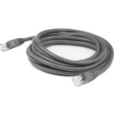 AddOn ADD-14FCAT6-GY 14ft RJ-45 (Male) to RJ-45 (Male) Straight Gray Cat6 UTP PVC Copper Patch Cable