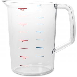 Rubbermaid Commercial 3218CLECT Bouncer 4 Quart Measuring Cup RCP3218CLECT