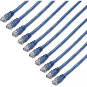 StarTech.com C6PATCH3BL10PK 3 ft CAT6 Patch Cable - 10 Pack - 100% Copper Wire - Blue