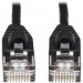 Tripp Lite N261-S15-BK Cat6a 10G Snagless Molded Slim UTP Network Patch Cable (M/M), Black, 15 ft
