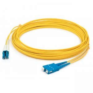 AddOn ADD-SC-LC-1M9SMFP 1m LC (Male) to SC (Male) Straight Yellow OS2 Duplex Plenum Fiber Patch Cable