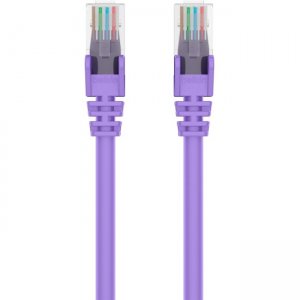 Belkin A3L980-12-PUR-S CAT6 Ethernet Patch Cable Snagless, RJ45, M/M