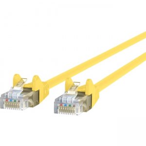 Belkin A3L980-12-YLW-S CAT6 Ethernet Patch Cable Snagless, RJ45, M/M