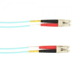Black Box FOCMPM4008MLCLCAQ Colored Fiber OM4 50/125 Multimode Fiber Optic Patch Cable - OFNP Plenum