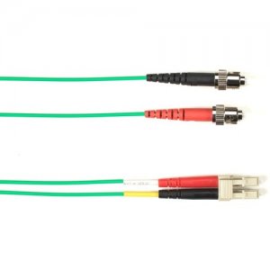 Black Box FOCMPM4-005M-STLC-GN Colored Fiber OM4 50-Micron Multimode Fiber Optic Patch Cable - Duplex, Plenum