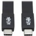Tripp Lite U420-003-G2-FL Flat USB-C to USB-C Cable, M/M, Black, 3 ft
