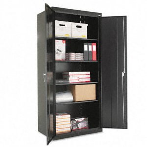 Alera CM7824BK Assembled Welded Storage Cabinet, 36w x 24d x 78h, Black ALECM7824BK