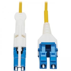 Tripp Lite N381L-01M 400Gb Duplex Singlemode 8.3/125 OS2 Fiber Optic Cable, Yellow, 1 m