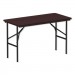Alera ALEFT724824MY Wood Folding Table, Rectangular, 48w x 24d x 29h, Walnut