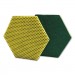 Scotch-Brite MMM96HEX Dual Purpose Scour Pad, 5" x 5", Green/Yellow, 15/Carton