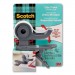 Scotch MMM24403724 Clip and Twist Desktop Tape Dispenser, with 3/4" x 350" Tape Roll, 1" Core, Gray