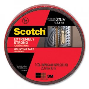 Scotch MMM24403723 Extreme Mounting Tape, 1" x 11.1 yds, Black