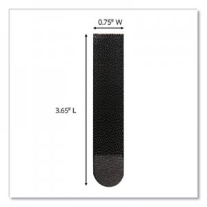 Command MMM24393532 Bath Picture Hanging Strips, Large, Removable, 0.75" x 3.65", Black, 12 Pairs/Pack