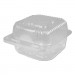 Durable Packaging DPKPXT600 Plastic Clear Hinged Containers, 28 oz, 6.13 x 6.5 x 3.25, Clear, 500/Carton