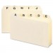 Smead SMD56076 Manila Card Guides, 1/5-Cut Top Tab, A to Z, 4 x 6, Manila, 25/Set