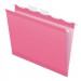 Pendaflex PFX90240 Ready-Tab Colored Reinforced Hanging Folders, Letter Size, 1/5-Cut Tab, Pink, 20/Box