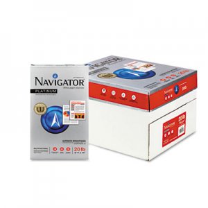 Navigator SNANPL1420 Platinum Paper, 99 Bright, 20 lb, 8.5 x 14, White, 500 Sheets/Ream, 10 Reams/Carton