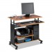 Safco SAF1927CY Muv 28" Adjustable-Height Mini-Tower Computer Desk, 35.5" x 22" x 29" to 34", Cherry/Black