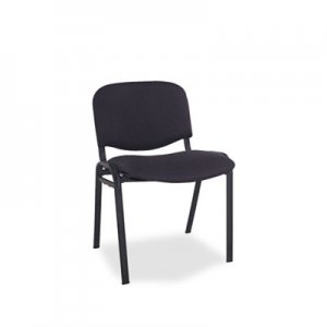 Alera ALESC67FA10B Continental Series Stacking Chairs, Black Fabric Upholstery, 4/Carton