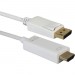 QVS DPHD-03W 3ft DisplayPort to HDMI 4K Digital A/V White Cable