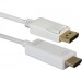 QVS DPHD-10W 10ft DisplayPort to HDMI 4K Digital A/V White Cable