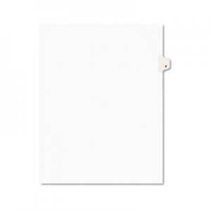 Avery AVE01406 Avery-Style Legal Exhibit Side Tab Dividers, 1-Tab, Title F, Ltr, White, 25/PK