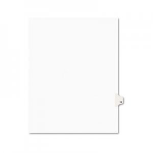 Avery AVE01019 Avery-Style Legal Exhibit Side Tab Divider, Title: 19, Letter, White, 25/Pack
