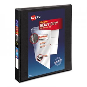 Avery AVE05300 Heavy-Duty Non Stick View Binder with DuraHinge and Slant Rings, 3 Rings, 1" Capacity, 11 x 8