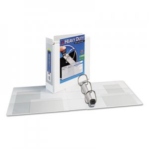 Avery 01321 Heavy-Duty View Binder w/Locking 1-Touch EZD Rings, 3" Cap, White AVE01321