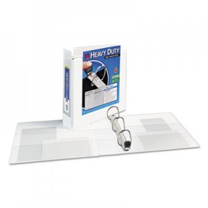 Avery 01320 Heavy-Duty View Binder w/Locking 1-Touch EZD Rings, 2" Cap, White AVE01320