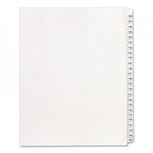 Avery AVE01706 Allstate-Style Legal Exhibit Side Tab Dividers, 25-Tab, 126-150, Letter, White