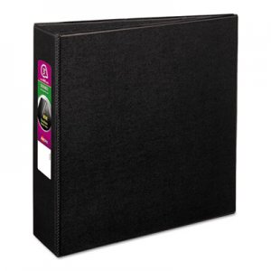Avery AVE27650 Durable Non-View Binder with DuraHinge and Slant Rings, 3 Rings, 3" Capacity, 11 x 8.5, Black