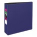 Avery AVE27651 Durable Non-View Binder with DuraHinge and Slant Rings, 3 Rings, 3" Capacity, 11 x 8.5, Blue