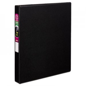 Avery AVE27250 Durable Non-View Binder with DuraHinge and Slant Rings, 3 Rings, 1" Capacity, 11 x 8.5, Black