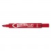 Avery AVE08887 Marks-A-Lot Large Desk-Style Permanent Marker, Chisel Tip, Red, Dozen