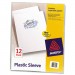Avery AVE72311 Clear Plastic Sleeves, Letter Size, Clear, 12/Pack