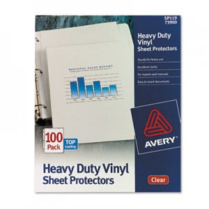 Avery 73900 Top-Load Vinyl Sheet Protectors, Heavy Gauge, Letter, Clear, 100/Box AVE73900