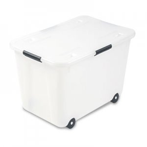 Advantus AVT34009 Rolling Storage Box, Letter/Legal, 15-Gallon Size, Clear