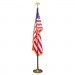 Advantus AVTMBE031400 Deluxe 3 ft x 5 ft U.S. Flag, 8 ft Oak Staff, 2" Gold Fringe, 7" Goldtone