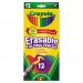 Crayola CYO684412 Erasable Colored Woodcase Pencils, 3.3 mm, 12 Assorted Colors/Set 68-4412