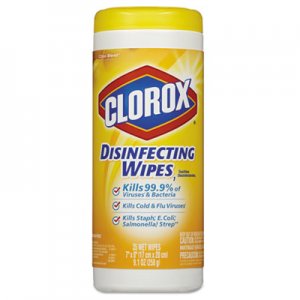 Clorox 01594EA Disinfecting Wipes, 7 x 8, Citrus Blend, 35/Canister CLO01594EA