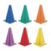 Champion Sports TC9SET Indoor/Outdoor Flexible Cone Set, Vinyl, Assorted Colors, 6/Set CSITC9SET