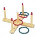 Champion Sports QS1 Ring Toss Set, Plastic/Wood, Assorted Colors, 4 Rings/5 Pegs/Set CSIQS1