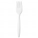 Dixie PFM21 Plastic Cutlery, Mediumweight Forks, White, 1000/Carton DXEPFM21